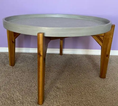 Dorothy Large Round Gray Dotted Coffee Table