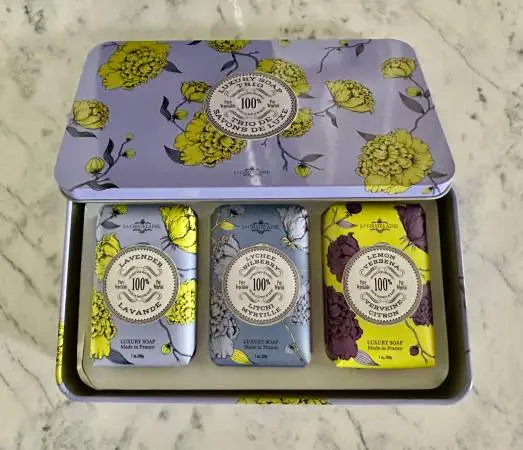 La Chatelaine Soap Trio Tin
