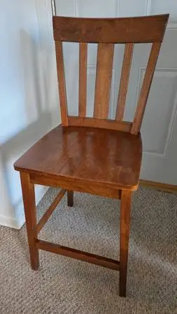 Chair kitchen dining wood full size