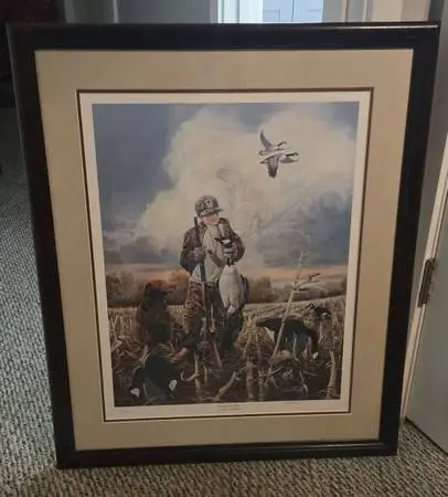 Signed & Framed R. J. MacDonald Print Grandpas Gift