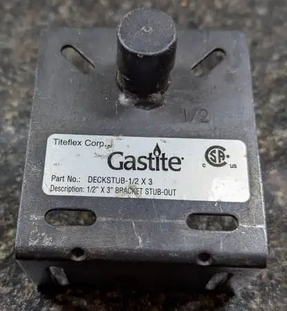 Gastite 1/2 x 3 Bracket Stub-Out, Deck Stub