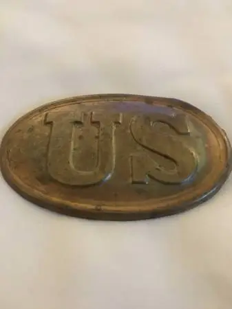Antique brass civil war buckle