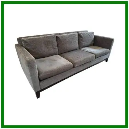 Contemporary Track Arm Sofa, Gray Velvet