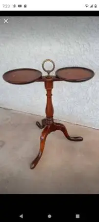 Vintage 1950s Solid Mahogany Double Wine Stand