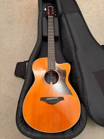 Yamaha A-Series AC3R Concert Cutaway Acoustic-Electric Guitar Vintage Natural