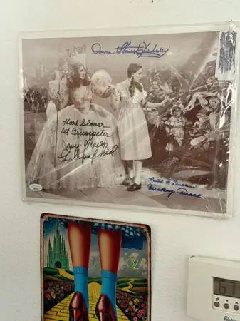 Amazing Wizard of Oz Munchkins signed photo. Authentic and Original!