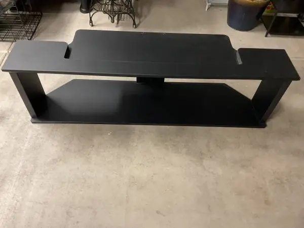 Black wood TV stand