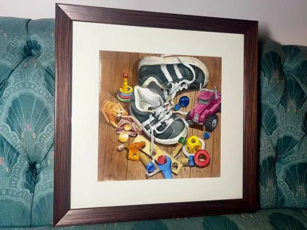 Vintage watercolor painting by local artist Patricia Isaac