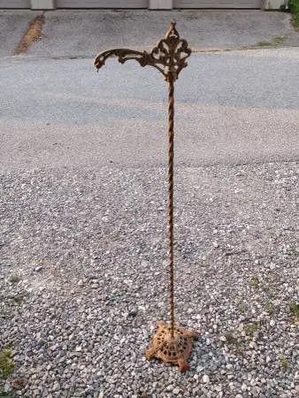 56 Antique Cast Iron Bridge Floor Lamp INCOMPLETE