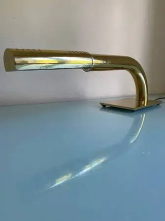 Vintage Rainbow Lamp Co. Touch Tubular Brass Lamp by Jim Bindman 1970s