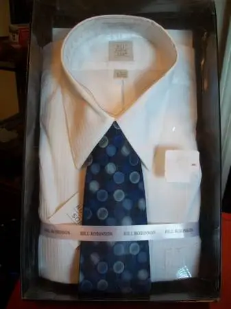 Bill Robinson Dress Shirt w/ Tie, NEW, Size 16-16 1/2, 34/35