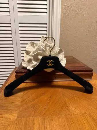 Authentic Chanel Black Velvet Hanger