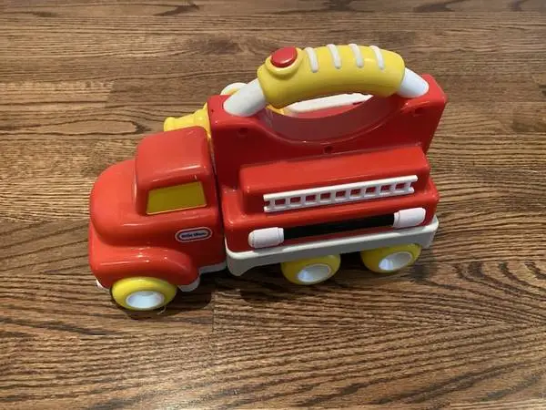 LITTLE TIKES HANDLE HAULERS FIRE TRUCK  Push Along Toy with Handle