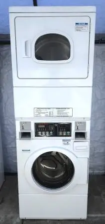 Speed Queen stackable coin operated washer and gas dryer unit !