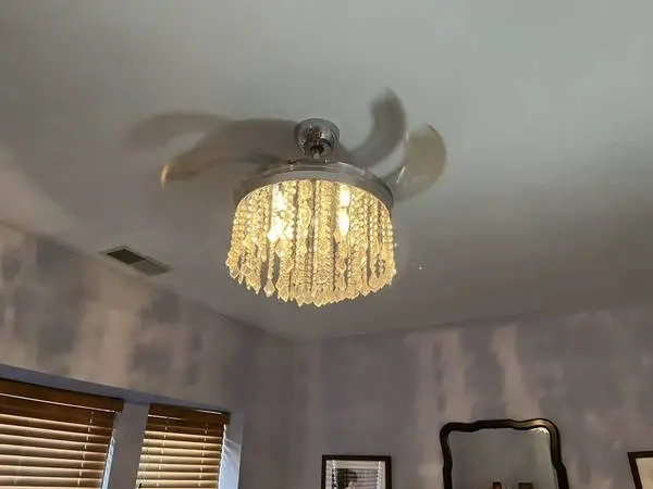 New in box! Chandelier-style retractable ceiling fan (Parrot Uncle)