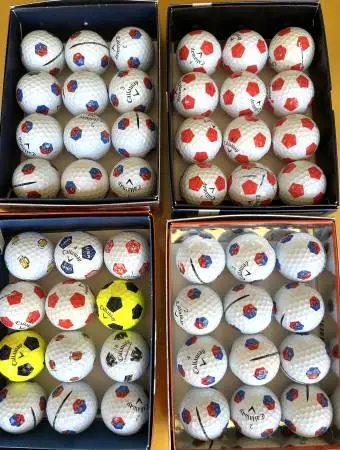4 doz Callaway Truvis (soccer balls) Chrome soft on sale