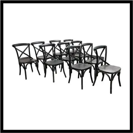 Restoration Hardware Metal Madeleine Side Chairs, Set Of Ten