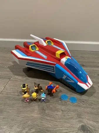 (*-*) PAW PATROL 2-in-1 Transforming Mighty Pups Jet Command Center