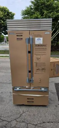 Brand new Sub-Zero 36 in built in French door stainless steel refrigerator