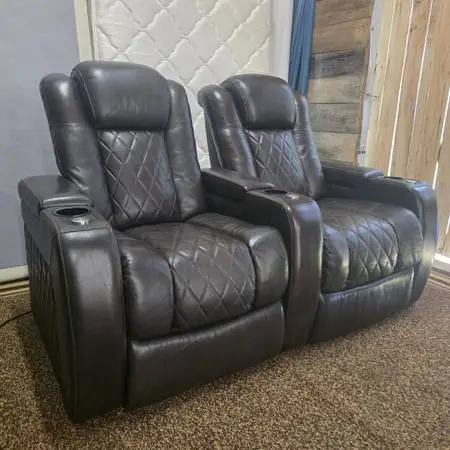 Valencia Leather Home Theater Seats – Power Recline, Cupholders