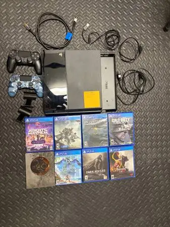 PS4 - 2 systems, controllers, cables and games