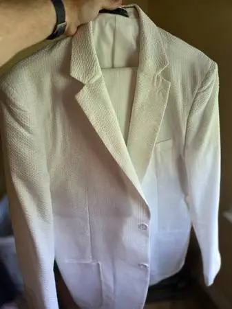 Nice Mens White Cotton suit