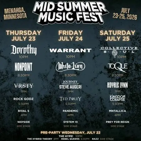 MID SUMMER MUSIC FEST 2026 ***3-DAY PASS JULY 23-25