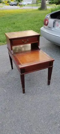 Marsman two tiered mahogany end table