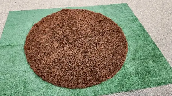 Large Chocolate Brown Solo Shag 5ft 3in Circle Rug