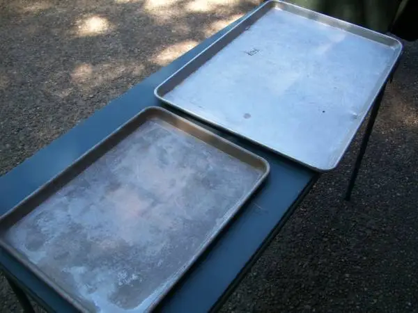 2 Large Pans For Meat Cutting or Other Cooking Needs