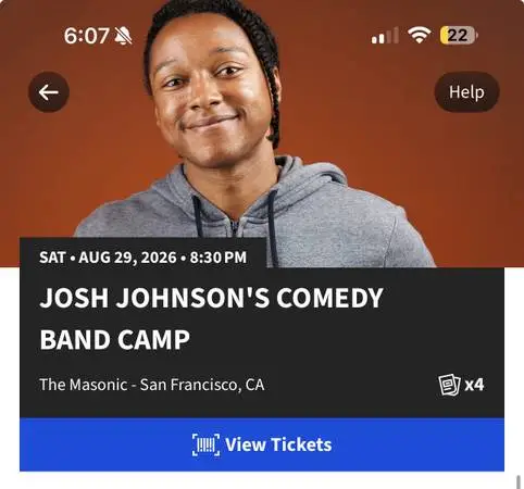 JOSH JOHNSON, sold out run—AUGUST 29th—4 tickets—Saturday 8/29—8:30pm