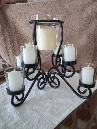 Wrought Iron Candle Display