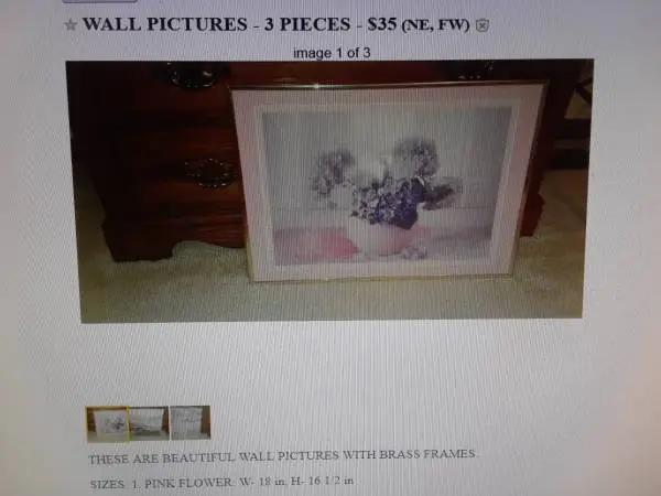 WALL PICTURES  - 3 PCS.