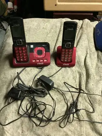 Two Vtech cordless phones with answering machine and caller ID