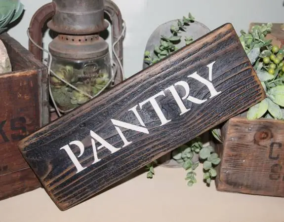NEW Rustic Reclaimed Wood Farmhouse PANTRY Kitchen Wall Decor Sign