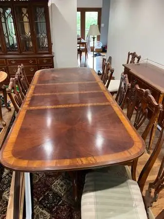 Chippendale FURNITURE, Dining Table, matching China Hutch&Buffet Table