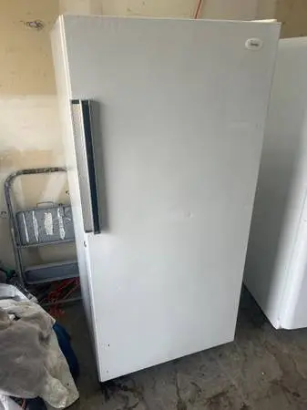 White upright freezer  non frost free
