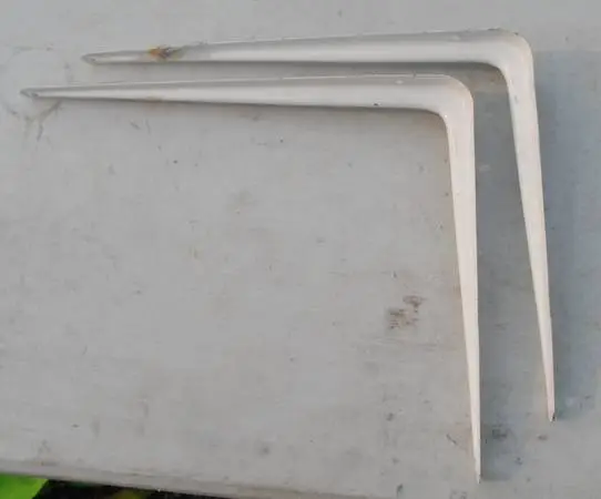 Shelf Bracket, White 10x12 inch (xz-2)