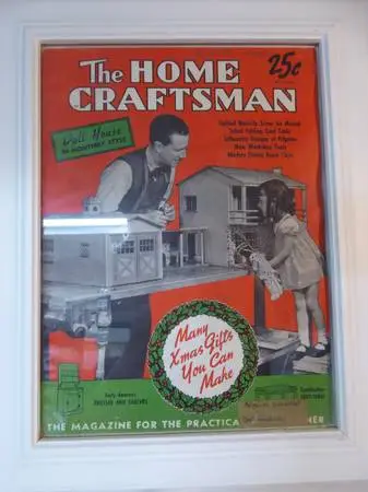 Framed 1940 The Home Craftsman Christmas Magazine