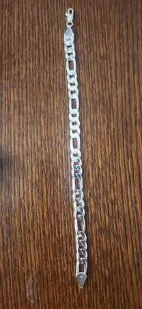 Brand New Figaro 8mm 9.5 Chain Bracelet 925 Sterling Silver...