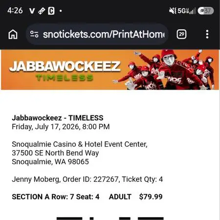 Jabbawokkies in Snoqualmie tonight!!