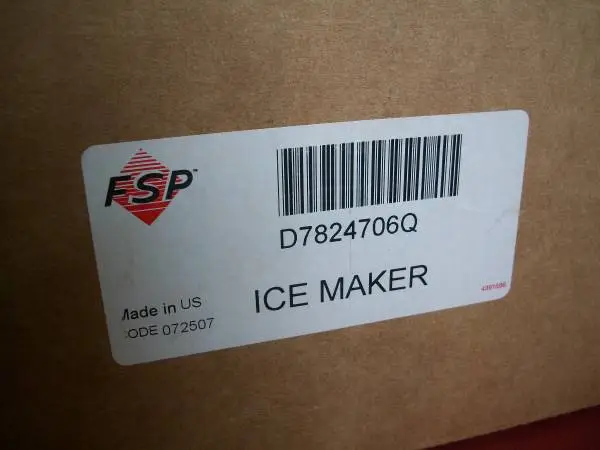 Whirlpool Refrigerator Icemaker #D7824706Q NEW!