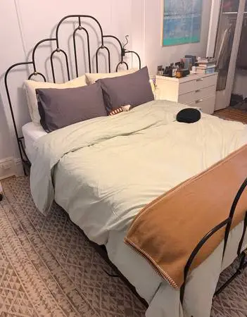 Anthropologie Deco Queen Bed Frame - Wrought Iron