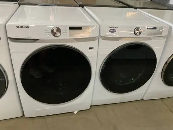 **SAMSUNG WHITE FRONT LOAD, ELECTRIC WASHER DRYER SET**ON SALE NOW**