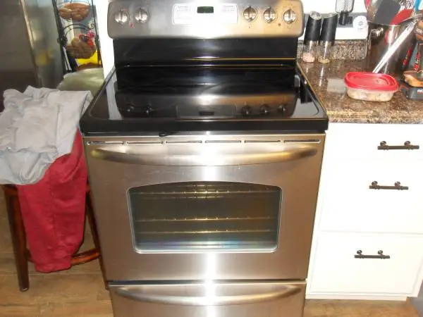 stainless steel &black electric stove