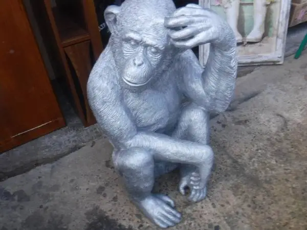 Decorative Statue of a Chimpanzee 27 tall