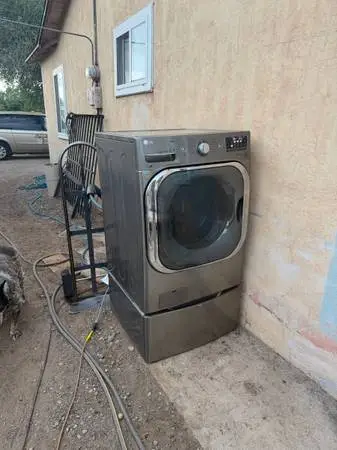 LG XL Black Stainless Steel Front Loading Washer For Sale $360 Or OBO