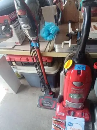 2 VACUUMS, EUREKA SMART VAC & SHARK ROCKET