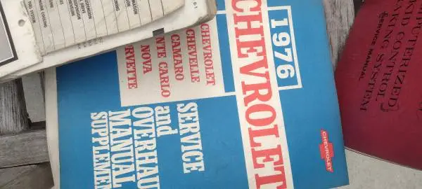 Genuine factory GM shop manuals and owners manuals