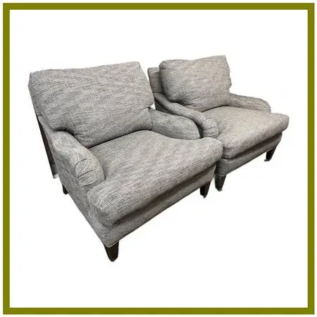 Crate & Barrel Essex Armchairs, Pair